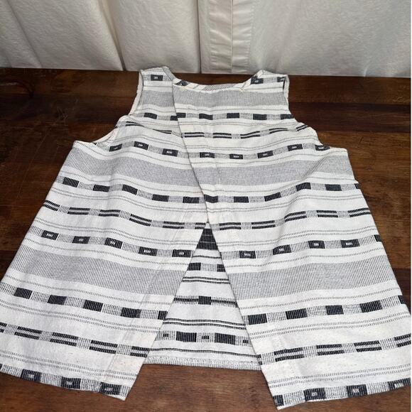 Women's Made Well Split Back Tank Top Black And White Aztec Tribal Boho - Picture 3 of 8